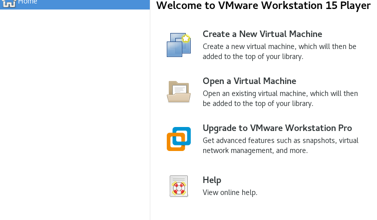 VMware Workstation Player : Install