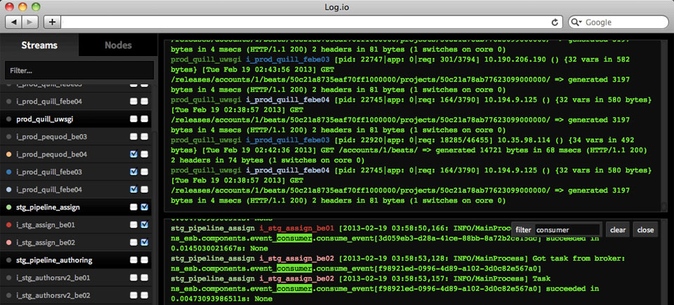 Gnome Log.io