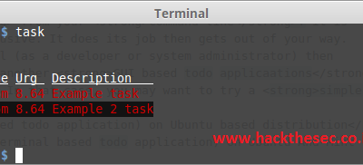 Install Taskwarrior (terminal based todo application) on Ubuntu/Centos