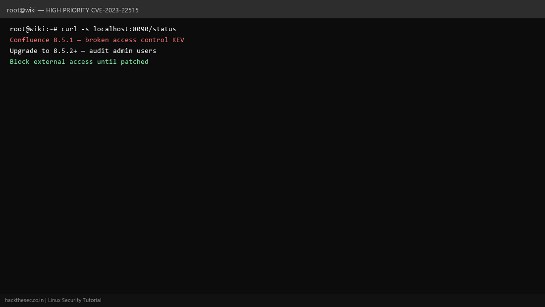 Confluence broken access control patch CVE-2023-22515