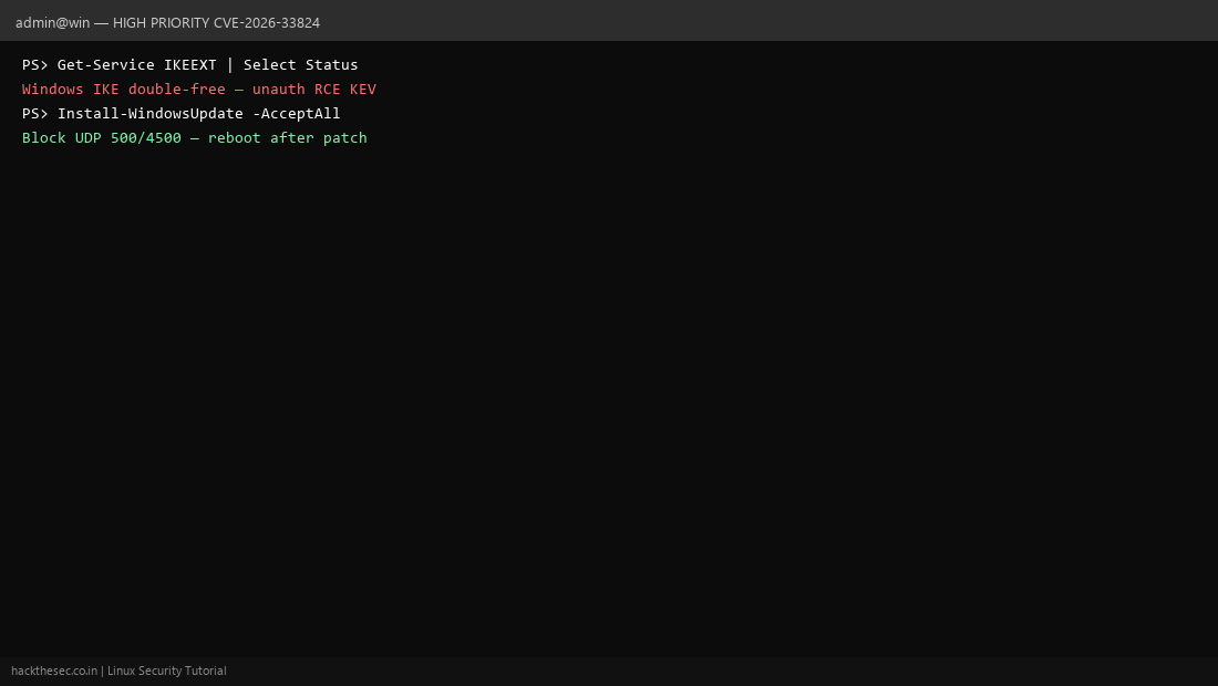 Windows IKE service patch for CVE-2026-33824