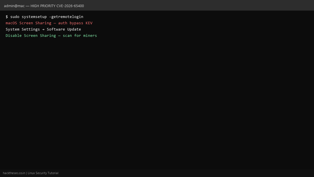 macOS Screen Sharing patch for CVE-2026-65400