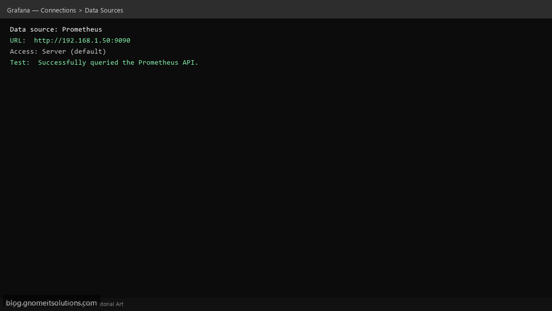 Grafana adding Prometheus as a data source