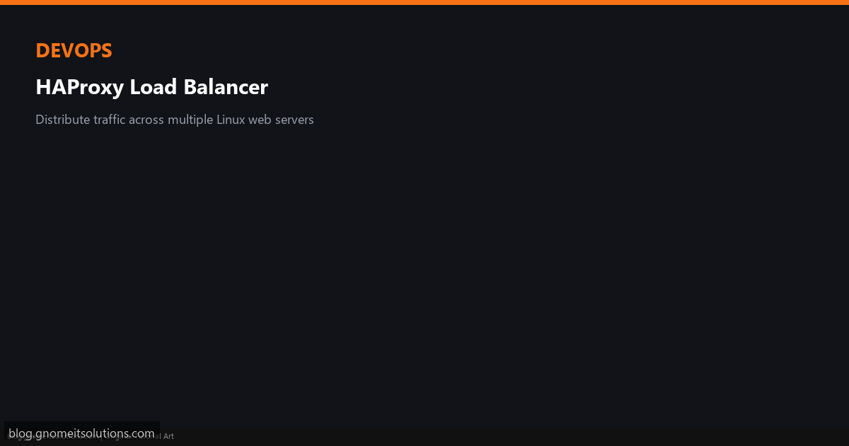 Install HAProxy load balancer package on Linux