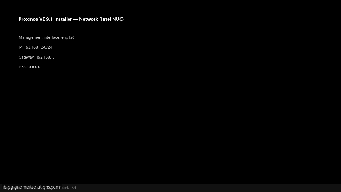 Proxmox installer network Intel NUC