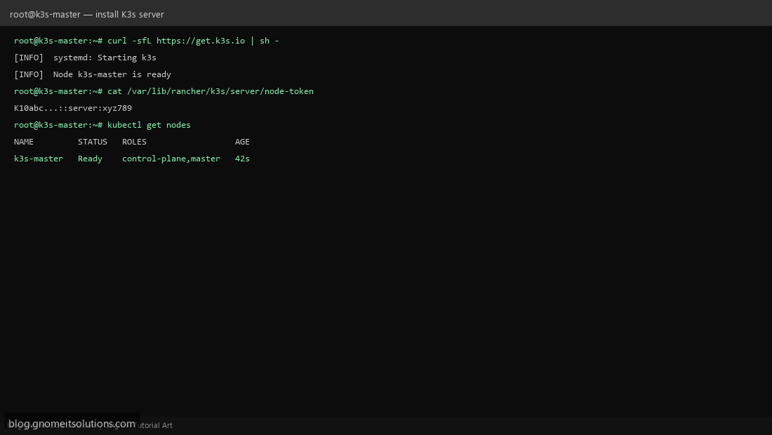 Install K3s server on Proxmox LXC curl get.k3s.io