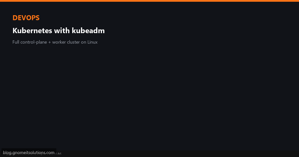 Planning Kubernetes cluster topology with kubeadm
