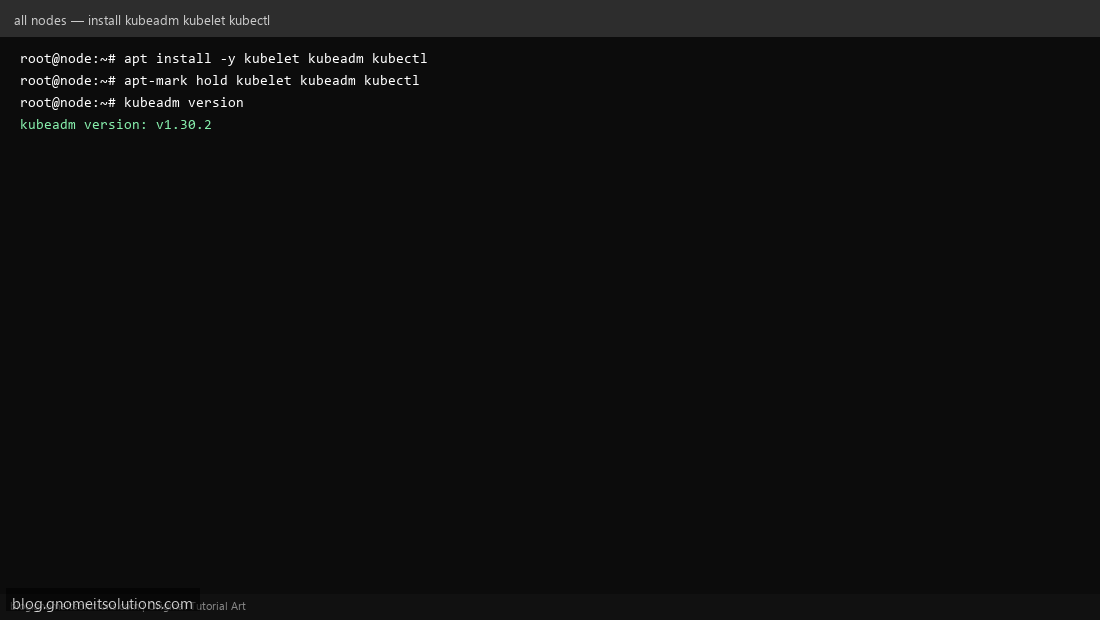 Installing kubeadm kubelet kubectl packages on all nodes