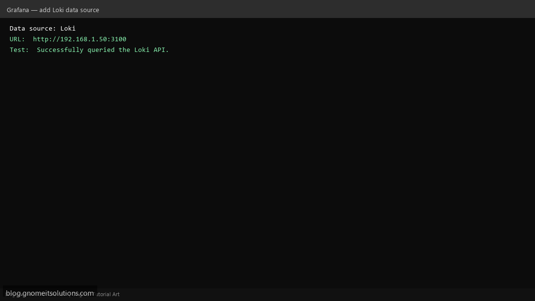 Adding Loki as Grafana data source