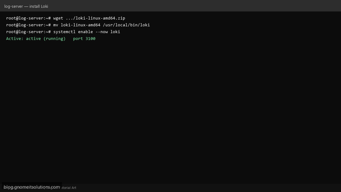 Installing Loki log aggregation server as systemd service