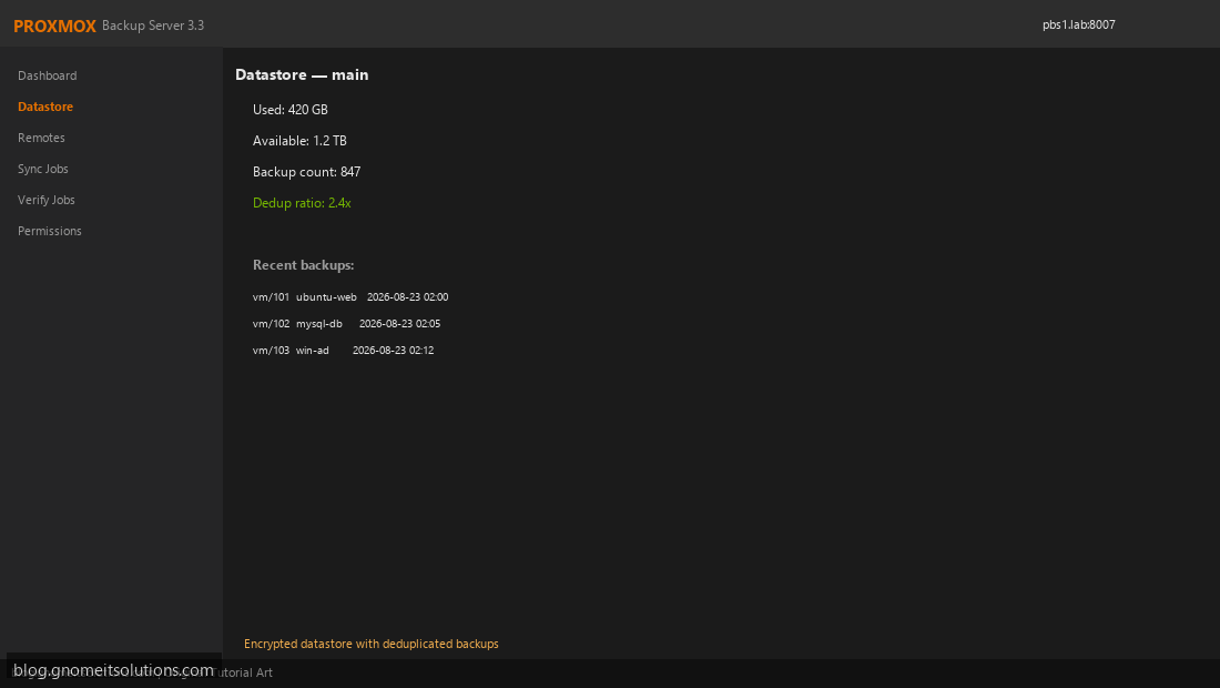 Local Proxmox Backup Server datastore second copy