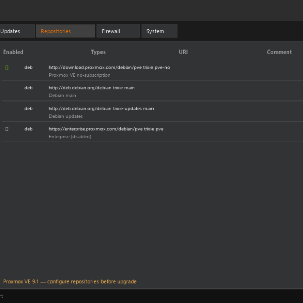 Fix Proxmox “No Subscription” Repository (Community Updates)