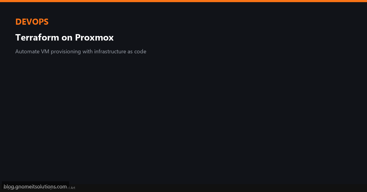 Install Terraform on workstation for Proxmox automation