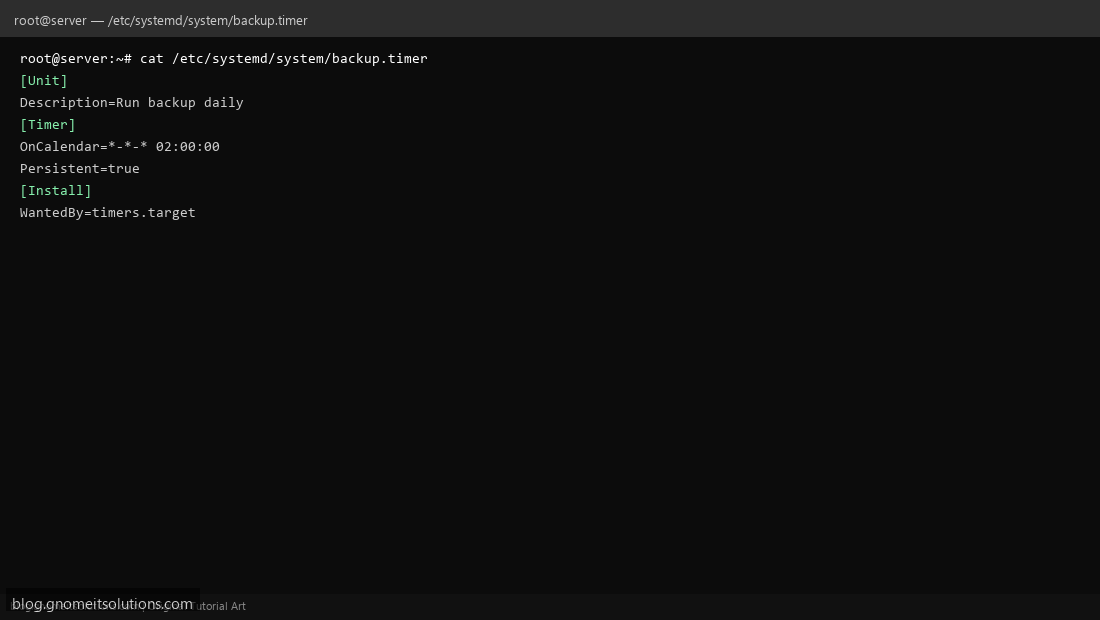 systemd timer unit file with OnCalendar and Persistent