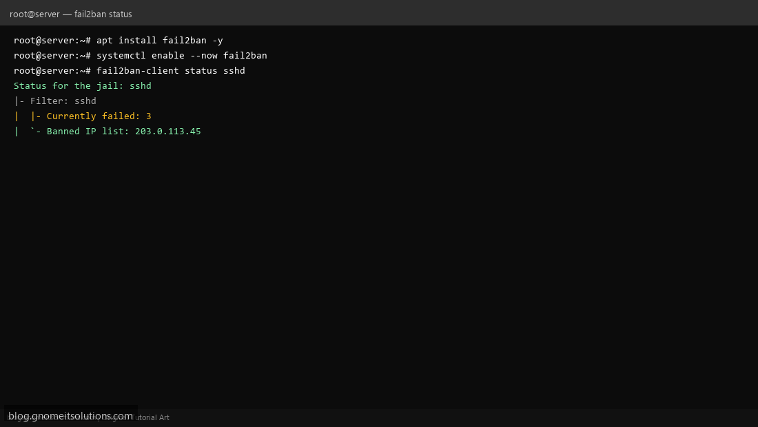install fail2ban linux apt