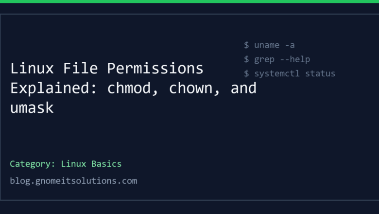 Linux File Permissions Explained: chmod, chown, and umask