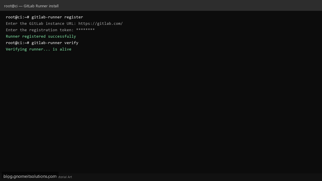 install gitlab runner package ubuntu almalinux