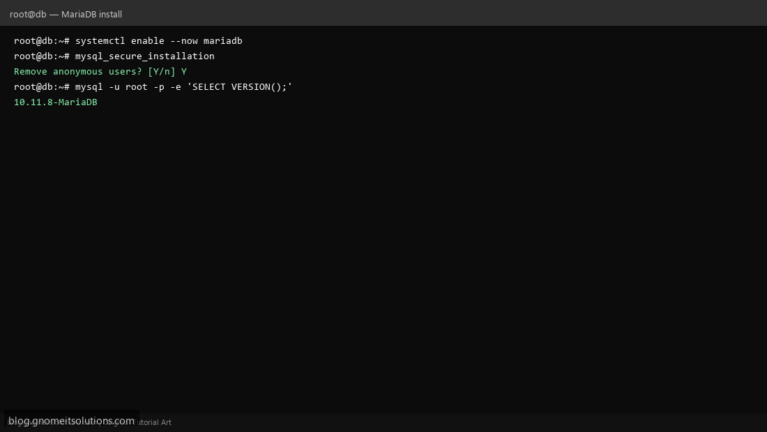 install mariadb server ubuntu almalinux
