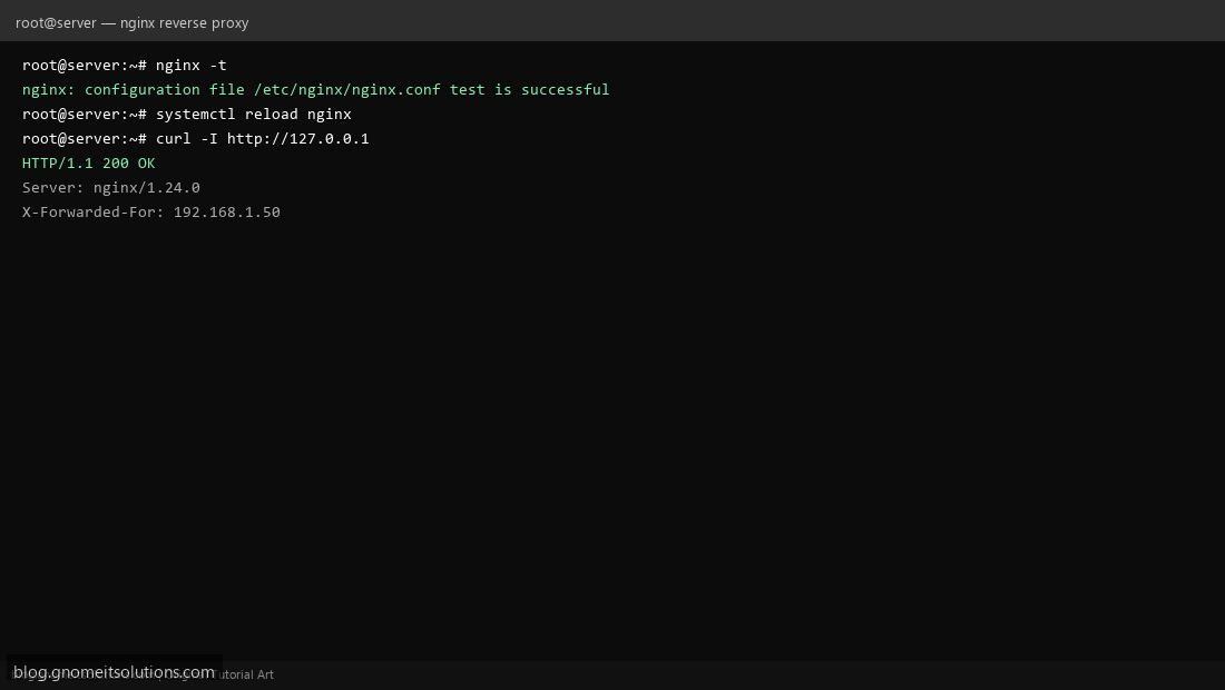 nginx reverse proxy server block linux