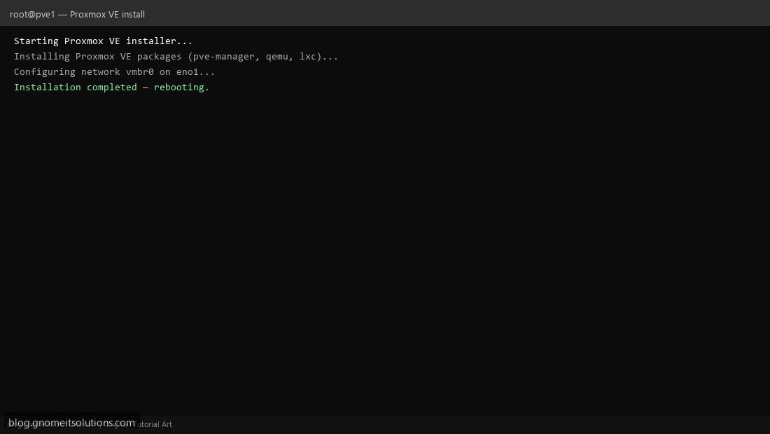 Proxmox VE bare metal graphical installer boot USB