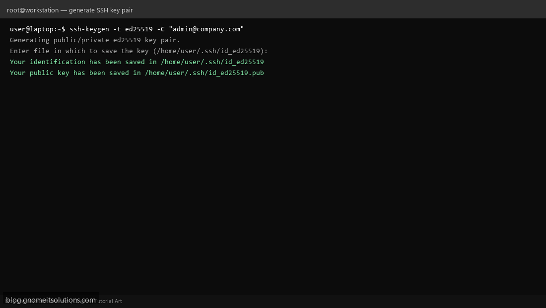 ssh-keygen ed25519 generate key linux