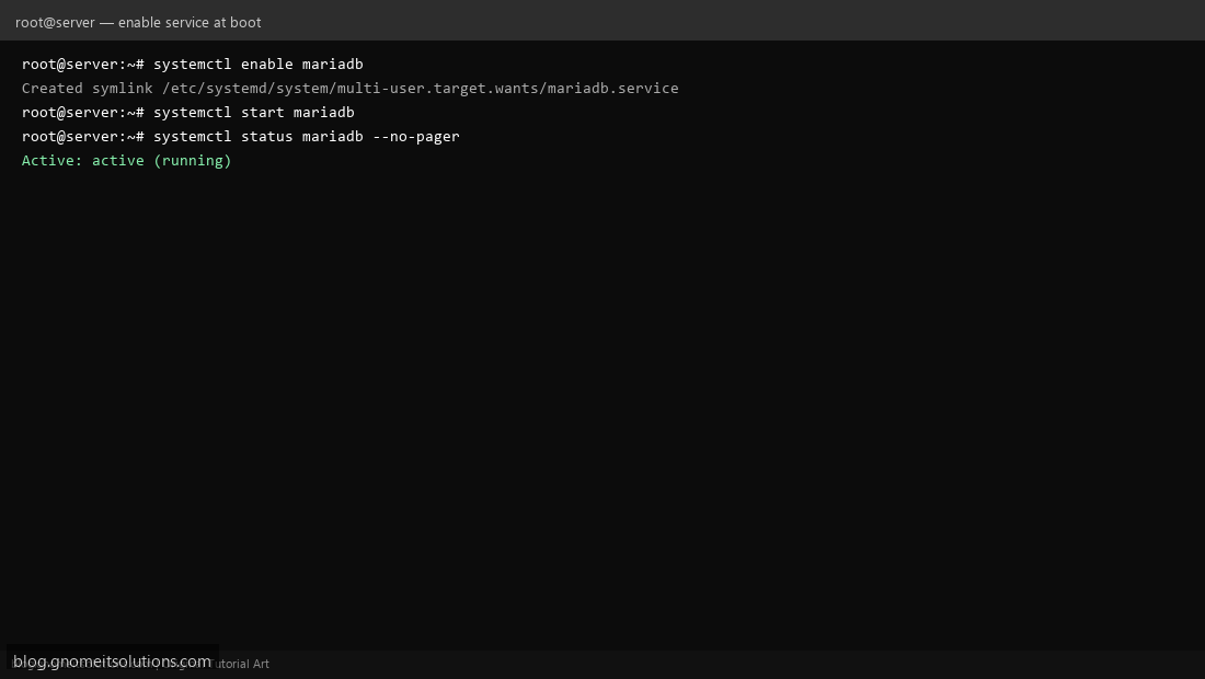 systemctl enable start service linux