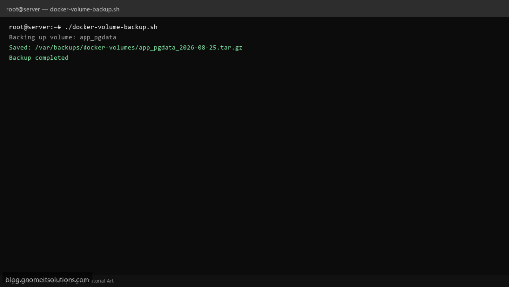 docker volume backup shell script
