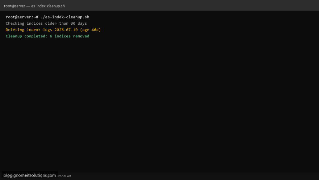 elasticsearch index cleanup shell script