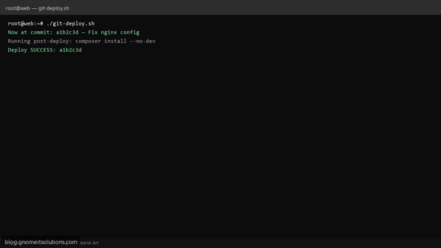 git deploy shell script linux