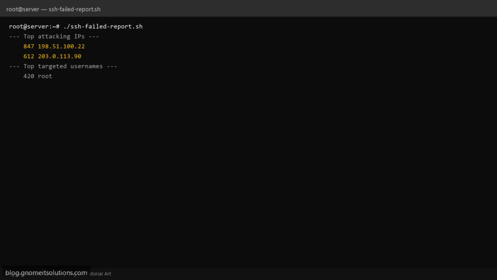 failed ssh login script