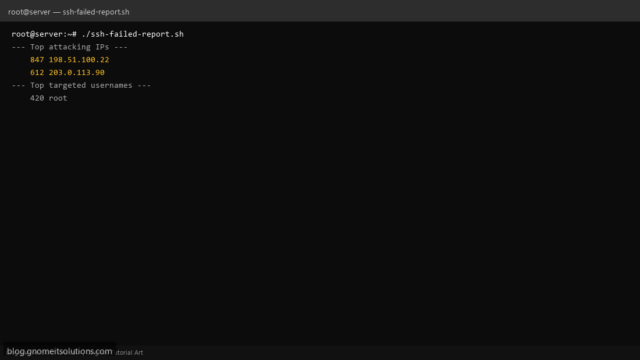 failed ssh login script