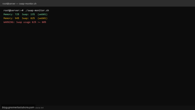 linux swap monitor script