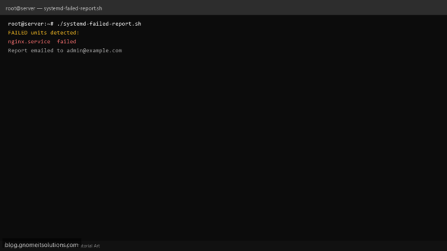systemd failed units script
