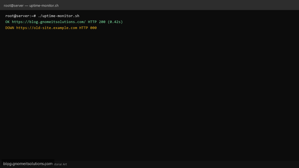 website uptime monitor script