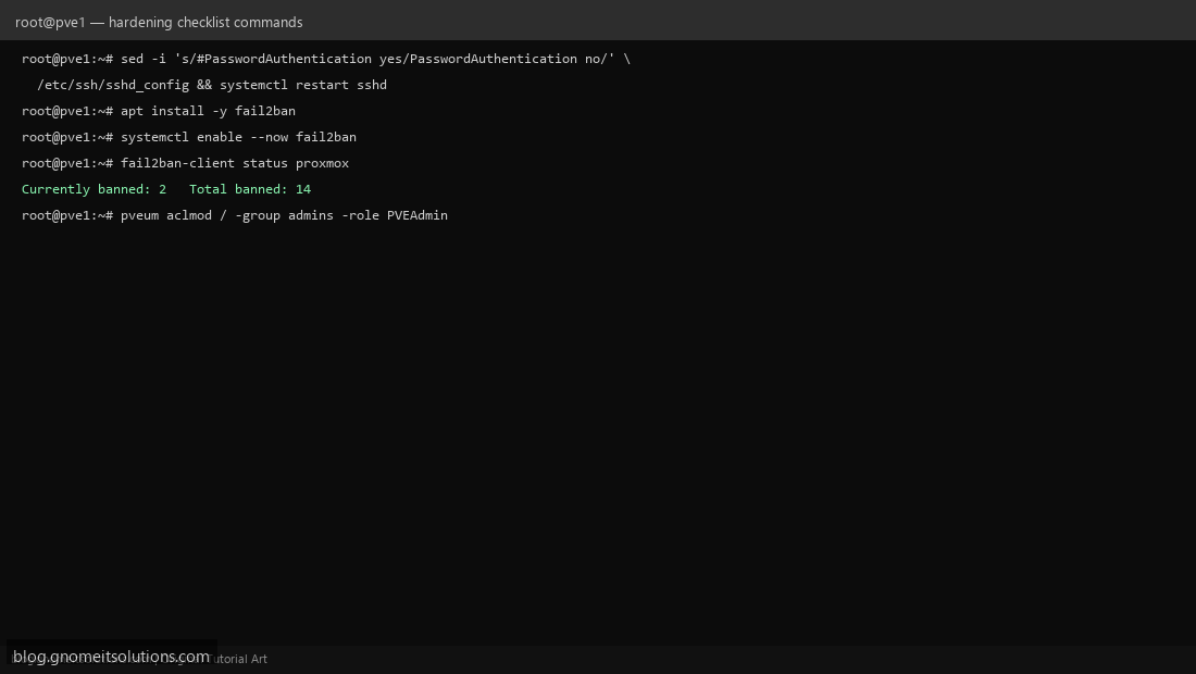 Restricting Proxmox web UI access at network firewall level