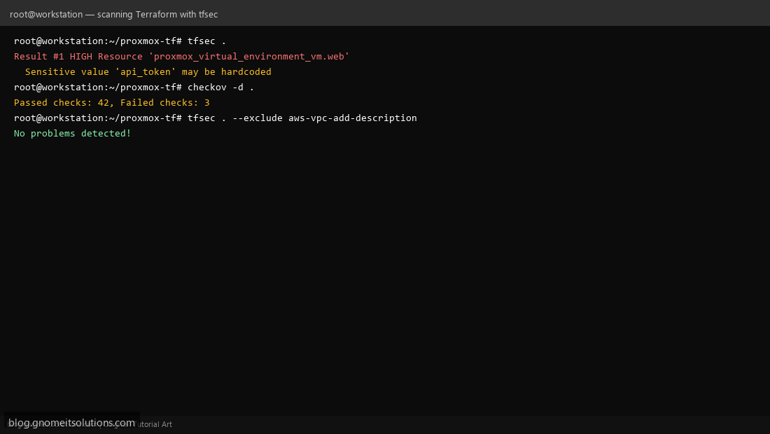 Installing tfsec Terraform security scanner