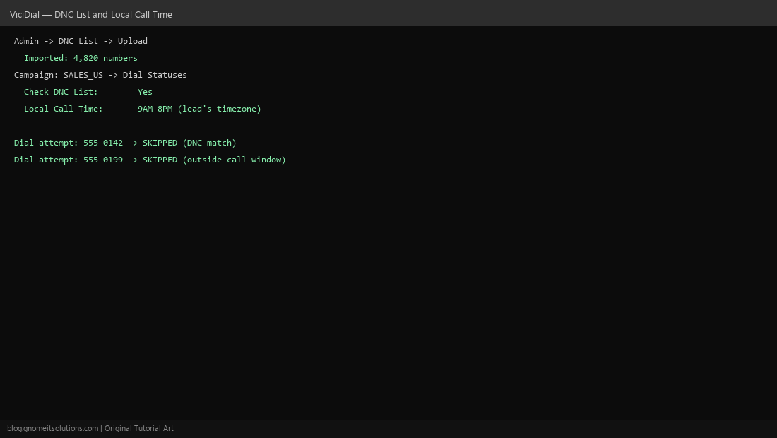 Accessing ViciDial built-in DNC list admin page