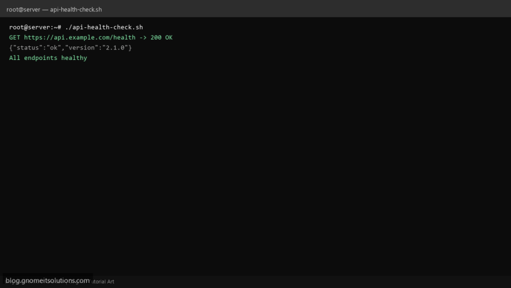 api health check shell script