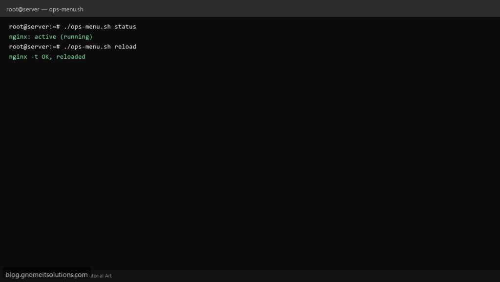 bash case statement shell script