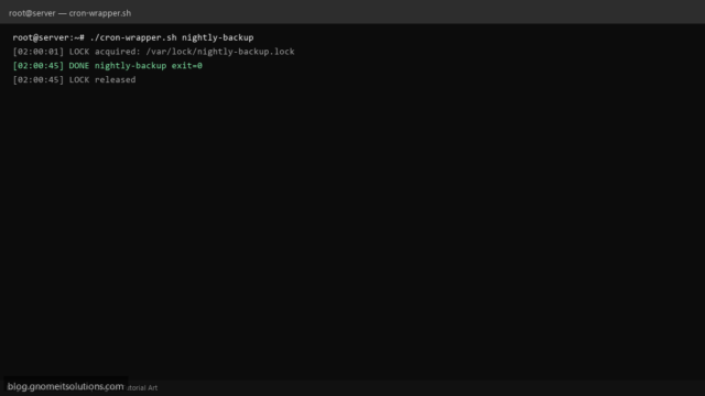 cron job wrapper shell script