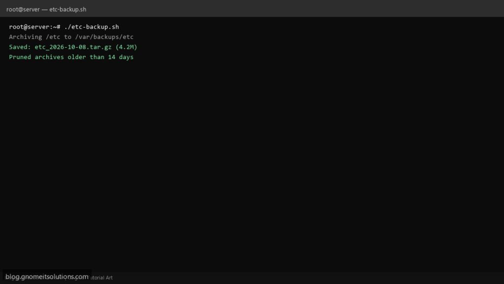 etc backup shell script linux