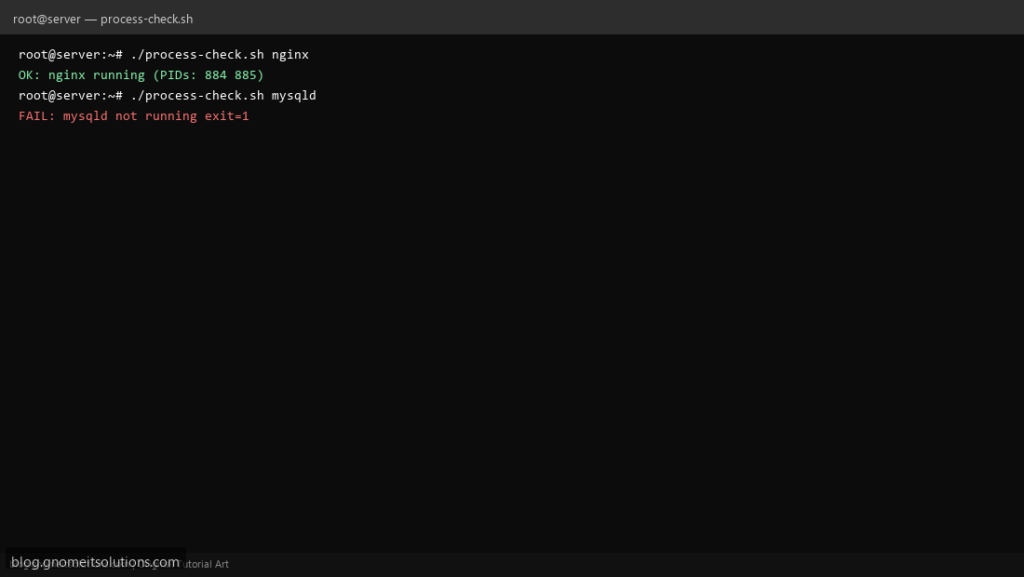 check if process is running shell script